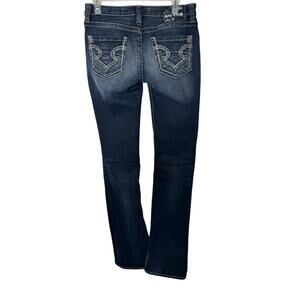 Big Star Casey K Low Rise 28 XXLong 37” Inseam Boot Jeans Western Thick Stitch